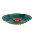 thumbnail image 2 of Evergreen 12" Bee Bath, Ceramic, Blue with Red Flower, 2 of 8