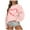 Pink, variant on Guluxicc Womens Sweatshirts Valentine's Day Letter Graphic Print Tops Casual Crewneck Long Sleeve Pullover Shirts, Brown, M