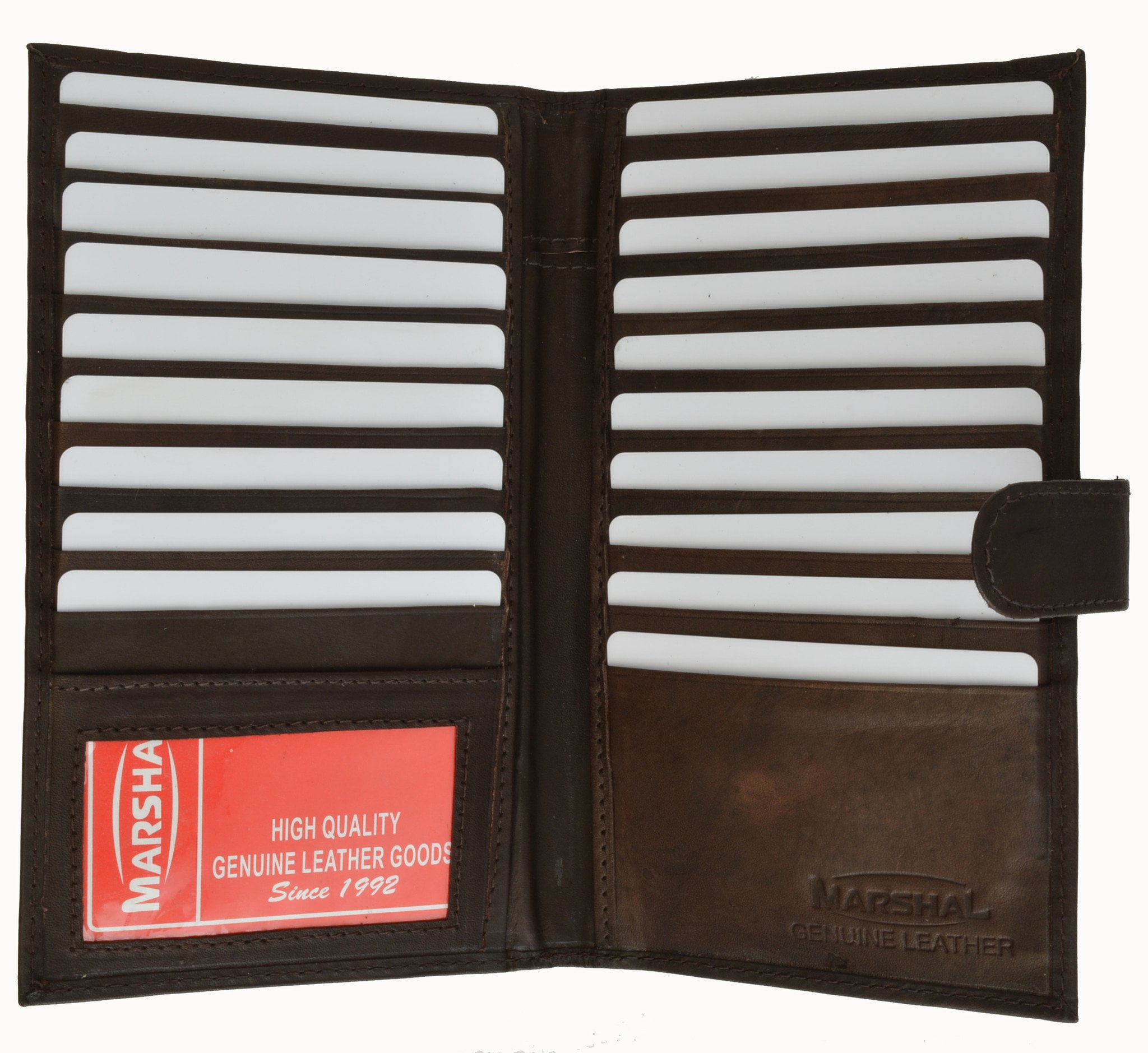 Genuine Leather Bifold Credit Card Holder Wallet With Snap 1629 CF