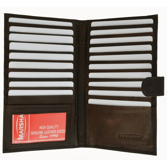 Genuine Leather Bifold Credit Card Holder Wallet With Snap 1629 CF