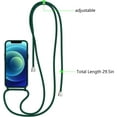 thumbnail image 2 of Crossbody Case for iPhone 12/12 Pro 6.1",Liquid Silicone Case with Adjustable Neck Cord Strap,Shockproof Soft Slim TPU Protective Cover for iPhone 12 & iPhone 12 Pro-Green, 2 of 10