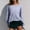 Purple, variant on Womens Back Cross Hollow TShirts Long Sleeve Crewneck Pullover Blouses Trendy Casual Basic Tee Tops
