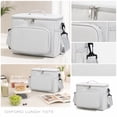thumbnail image 2 of Insulated Reusable Lunch Bag Adult Large Lunch Box for Women and Men with Adjustable Shoulder Strap,Front Zipper Pocket and Dual Large Mesh Side Pockets, 2 of 6