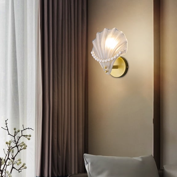 Bedroom Bedside Wall Lamp - Warm Light Wired Decorative Lamp, Christmas & Valentine's Day Lighting, Living Room & Hotel Entrance Wall Light, Elegant Indoor Festive Wall-Mounted Fixture, Gold
