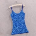 thumbnail image 2 of Women Glitter Sequin Sleeveless Vest Tank Tops Party Cocktail Clubwear Shirt Dark blue YIWEI, 2 of 11