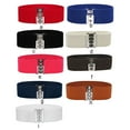 thumbnail image 4 of serony Ceinture de Robe Élastique Style Simple Universelle Ajustable Confortable avec Boucles Multicolore Ceintures de la Saint-Valentin pour Femmes Robes Brun, 4 of 6