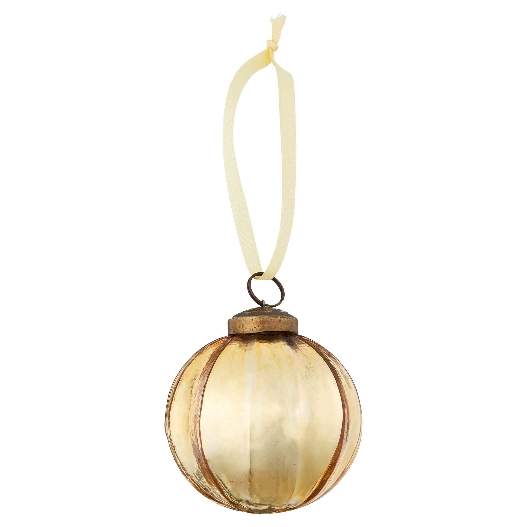 6-Count Gold Mercury-Style Glass Ball Christmas Ornaments, 3.3", by Holiday Time