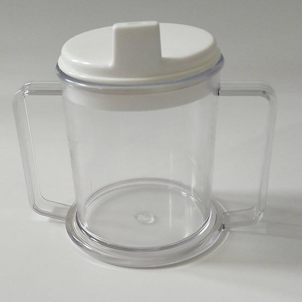 Thumbs Up Cup with Lid : insulated 2 handle adapted drinking mug