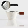 thumbnail image 2 of Yooshoverk Espresso Measuring Cup - 3oz Stainless Steel Shot Glass w/ Wood Handle - Ounce Marked Barista Tool - Durable Coffee Scale Cup, 2 of 9