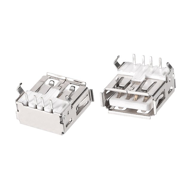 Unique Bargains 20PCS USB 2.0 Type A Female Socket Connector Port, 4-Pin DIP 90 Degree Right Angle Repair Replacement Adapter