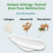 De La Cruz Aloe Vera Cream, Nourishing Moisturizer for Face, Enriched with Vitamin A, Sweet Almond Oil & Shea Butter, 4 OZ