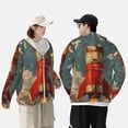 thumbnail image 4 of Vsdgher Sweat à Capuche Imprimé Fusée Rouillée pour Hommes Femmes, Manches Longues Protection Solaire Pêche pour Course Natation-Moyen, 4 of 7