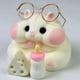 thumbnail image 2 of Juguete Squishy para hámster hecho a mano, de silicona realista, blanco, 2 of 9