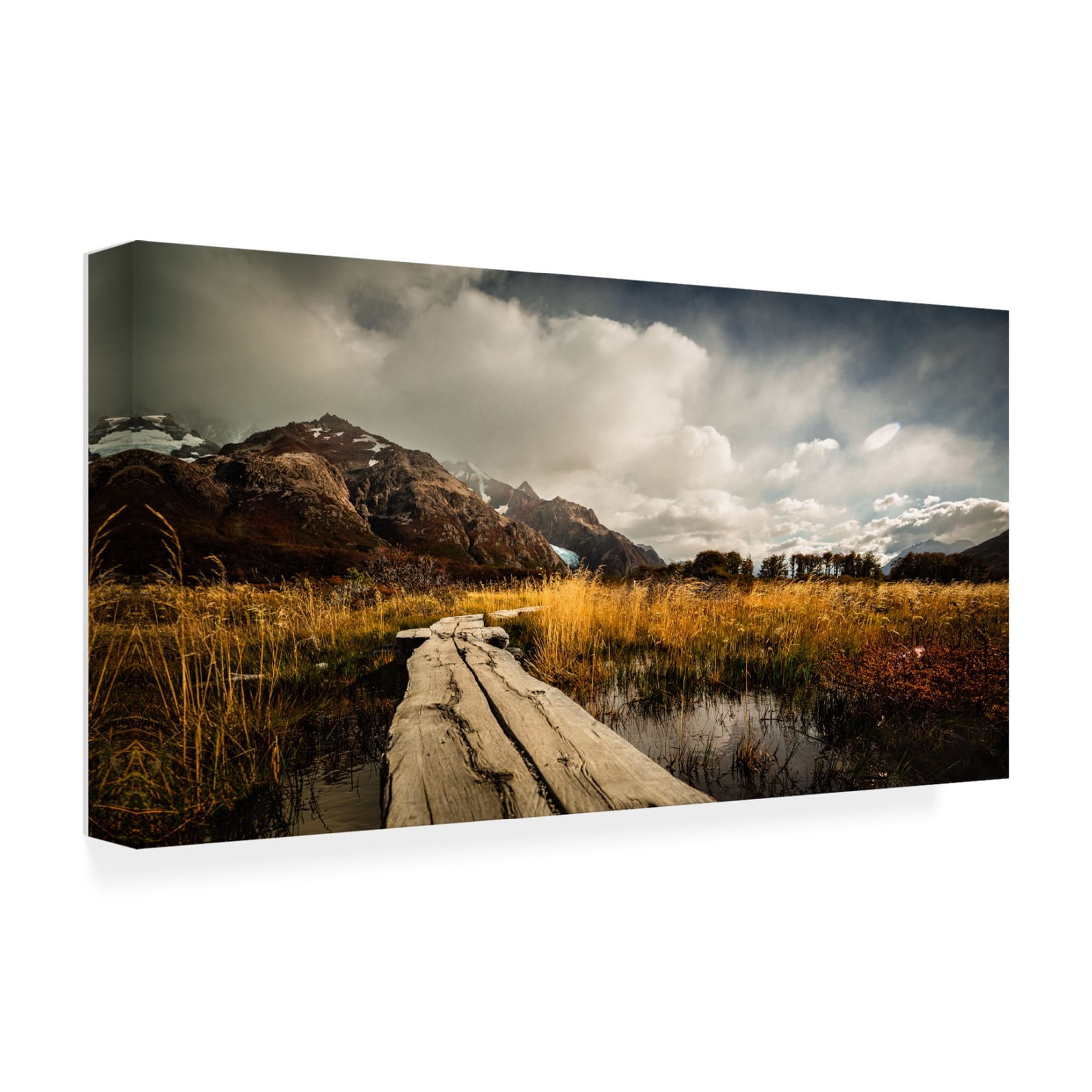 Trademark Fine Art Jie Jin Autumn Bridge Canvas Wall Art