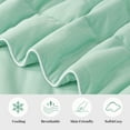 thumbnail image 4 of Amelie Home King Cooling Comforter – Reversible Lightweight Blanket for Hot Sleepers, Heather Mint Green 90"x108", 4 of 5