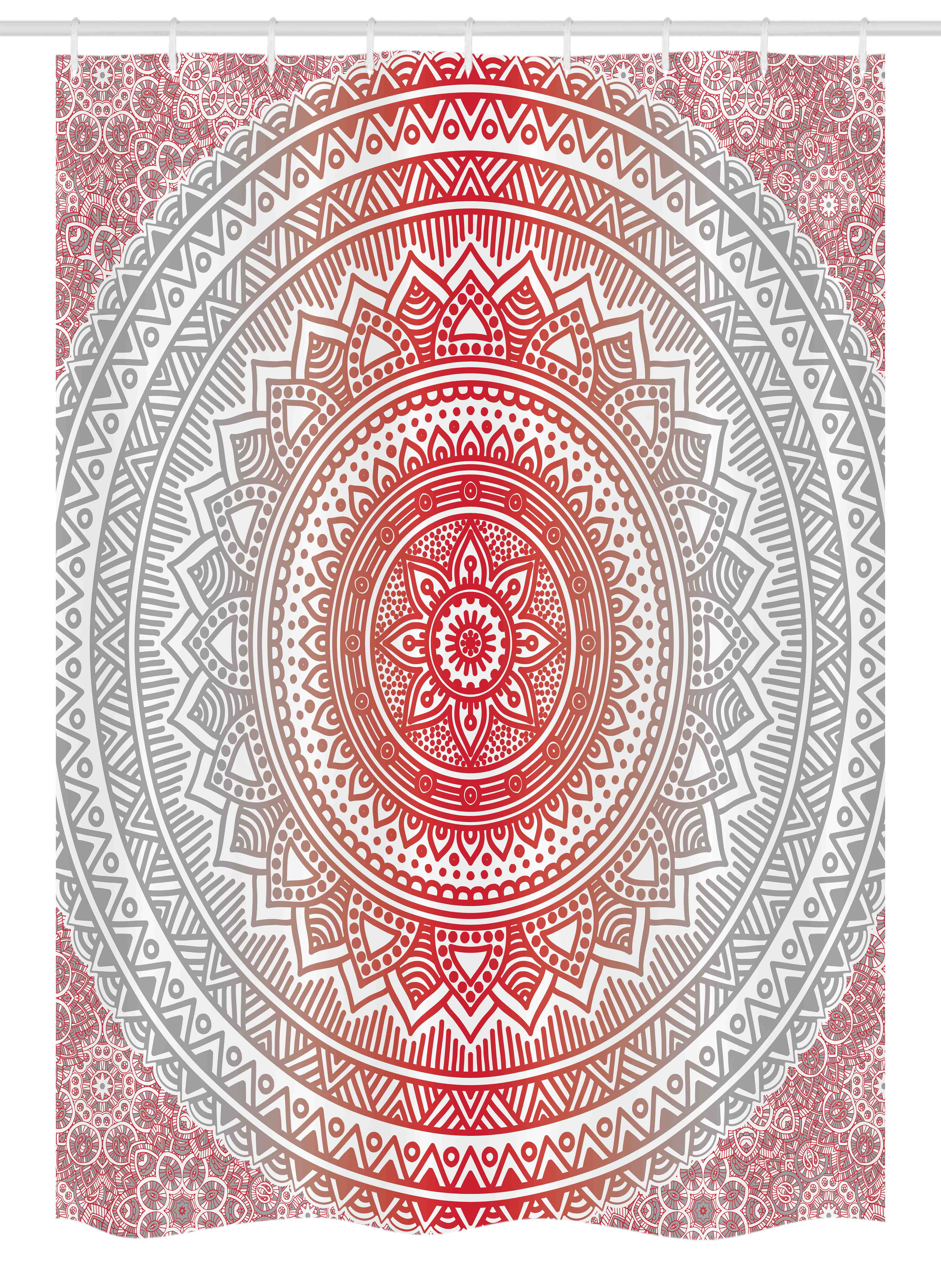 Mandala Stall Shower Curtain Circles in Rectangles