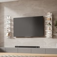 thumbnail image 4 of Fairy 5 Tier Wall Shelf Unit, White Floating Wall Shelves, Vertical Wall Organizer for Bedroom, Living Room & Home Decor, 4 of 7