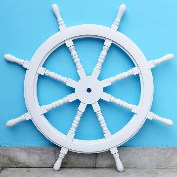 Nagina International Nautical Home Decorative Painted Ship Wheels - Home Decor