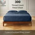 thumbnail image 2 of 30" Extra Deep Pockets Fitted Sheet Only - RV King Size, Mediterranean Blue Color 300-Thread-Count Egyptian Cotton 1-PC Bottom Fitted Sheet, 2 of 7