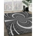 thumbnail image 2 of Ahgly Company Indoor Round Patterned Gunmetal Gray Area Rugs, 4' Round, 2 of 6