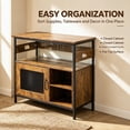 thumbnail image 2 of Heavy Duty 40-50 Gallon Aquarium Stand – 4-Tier Metal & Wood Open Storage Shelves, Built-In Power Outlets, Sturdy Legs, Multi-Purpose Rack for Fish Tank, Terrarium & Home Storage, 2 of 7