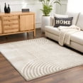 thumbnail image 2 of BoutiqueRugs Allard Contemporary Area Rug - Machine Washable - Peach, Medium Gray - 2' x 2'11", 2 of 12
