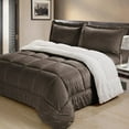 thumbnail image 2 of cathay home Ultra-Plush Mink Faux-Suede and Sherpa 3-piece Comforter Set, 2 of 5