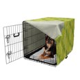 thumbnail image 2 of Green Leaf Dog Crate Cover, Hand Drawn Style Exotic Pineapple Fruit Tropical Summer Theme, Easy to Use Pet Kennel Cover for Medium Large Dogs, 35" x 23" x 27", Apple Green Fern Green, by Ambesonne, 2 of 6