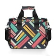 thumbnail image 7 of FORMRS Insulated Cooler Bag 24 Cans Capacity Soft Leakproof Lunch Box with Side Pockets, Red Geometric, 7 of 7
