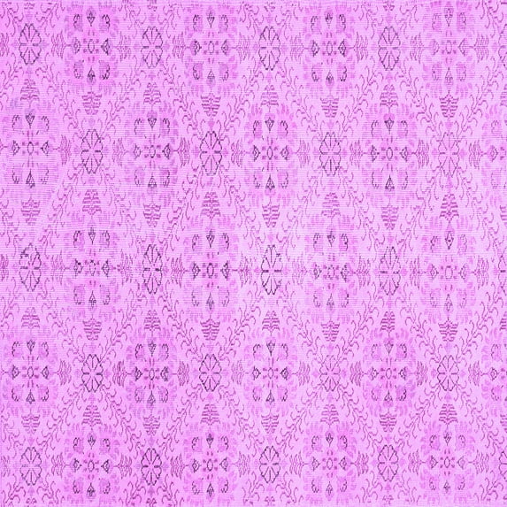 Ahgly Company Indoor Square Abstract Purple Contemporary Area Rugs, 7' Square