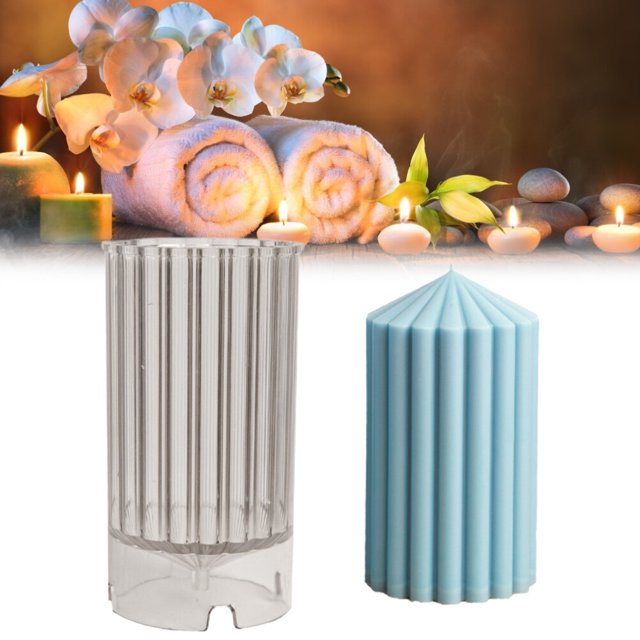 Coarse Rack Tip Scented Candle Mold Geometric Shape Plastic Geometric Shape Plastic Candle Making Molds for Making Paraffin Wax and Carnauba Wax