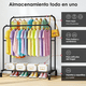 thumbnail image 2 of Perchero Elegante Organizador De Ropa Closet Doble Armario Negro, 2 of 8