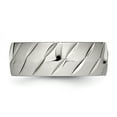 thumbnail image 3 of Auriga Fine Jewelry Stainless Steel Polished Diamond-cut 8 mm Band for Women Size 10.5, 3 of 7