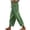 Green Pants for Women, variant on Linen Harem Pants Women Plus Size Drawstring Elastic Waist Casual Trousers with Pockets Wide Leg Summer Beach Vacation Pant S
