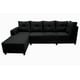 thumbnail image 1 of Sala Esquinera El Bazar Store Freya Negro 275x160 cm Tela Lino Nacional Modular, 1 of 5