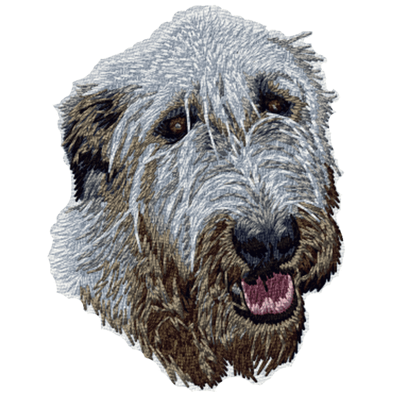 Irish Wolfhound Dog Embroidered Patch 3" Iron on