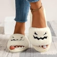 thumbnail image 5 of Soft Plush Cozy Open Toe Indoor Outdoor Fuzzy Slippers Women House Slippers Warm Winter Flat Shoes Winter Warm Halloween Slippers, 5 of 6