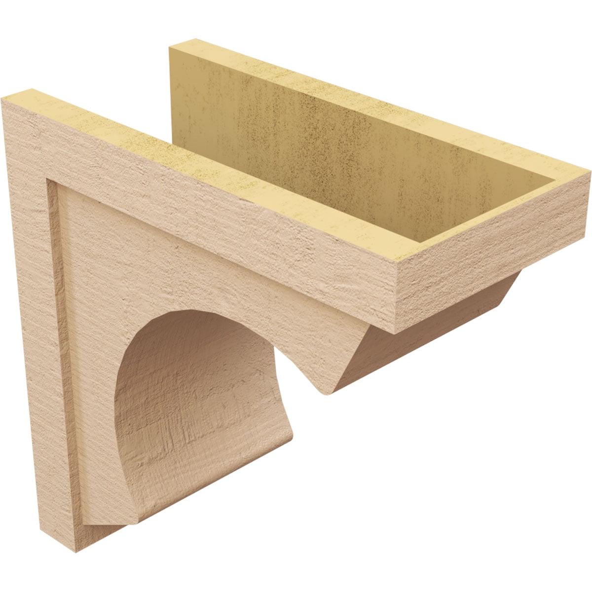 10"W x 20"D x 20"H Classic Emerson Rough Cedar Woodgrain TimberThane Corbel, Primed Tan