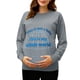 thumbnail image 2 of RKSTN Maternity Sweatshirt for Women Plus Size Crewneck Pregnancy Graphic Print Pullover Hoodless Sweatshirts Top Womens Casual Oversized Round Neck Loose Comfy Funny Printed Long Sleeve Sweatshirt, 2 of 7