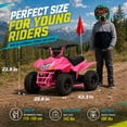 thumbnail image 3 of IVFJFV 36V Electric 4 Wheeler, Electric Four Wheeler with Rubber Tires, 500W Off-Road All-Terrain Featuring Dual Speed Adjust, Front Rear Shock Absorbers, Multiple Safety Protection Designs,PINK, 3 of 9