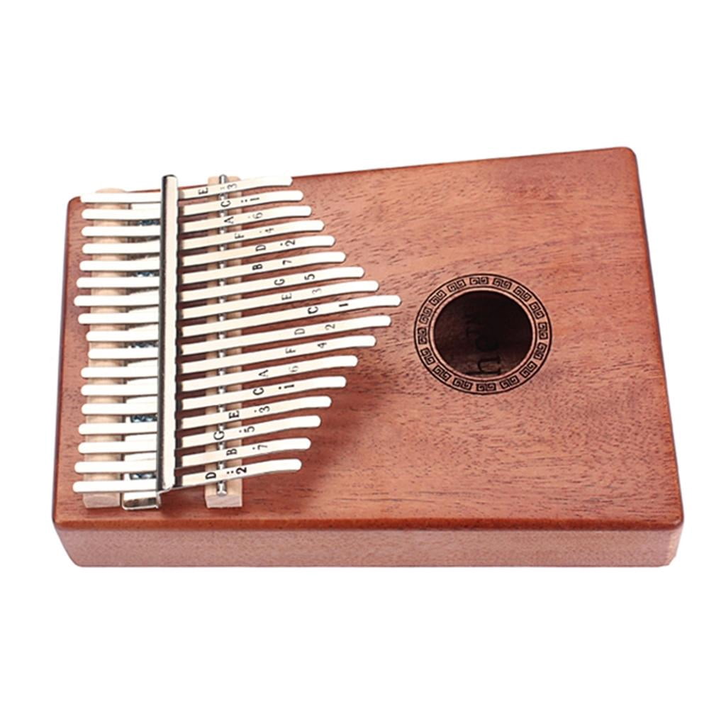 Yihuala Kalimba 17 Keys Thumb Piano with Study Instruction & Hammer Wood Finger Piano for Beginners Professional