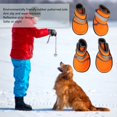 thumbnail image 3 of ZDM 4Pcs Dog Shoes, Soft Rubber Pet Dog Protector Puppy Booties with Reflective Straps for Outdoor Activities (M), 3 of 9