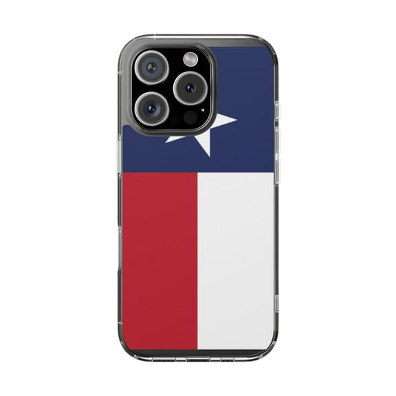 Clear Hybrid Shockproof Case for Apple iPhone 16 PRO - Texas Pride Lone Star Flag Design