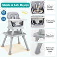 thumbnail image 3 of Pemberly Row 8 in 1 Baby High Chair Convertible Dining Booster Seat Gray, 3 of 8