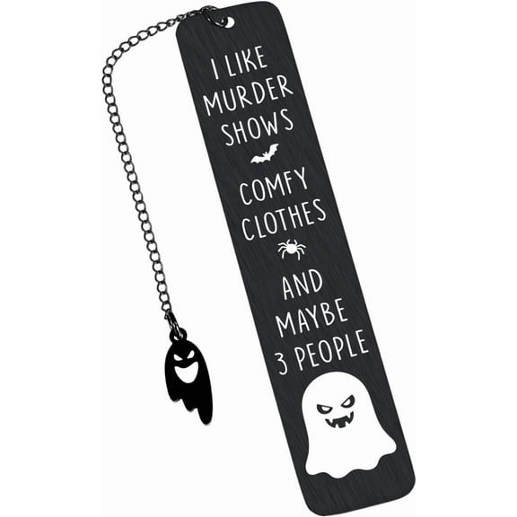 Funny Halloween Bookmarks for Book Lovers, Halloween Gift for Women, Spooky Witchy Gifts for Women, Gothic Book Accessories for Reading Lovers, Metal Horror Bookmark Wicked Merch Bookish Items Friend