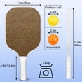 thumbnail image 4 of Pickleball Paddles Set Of 2, Fiberglass Surface, Animal, Leopard Print, 4 Balls & Bag, 4 of 5
