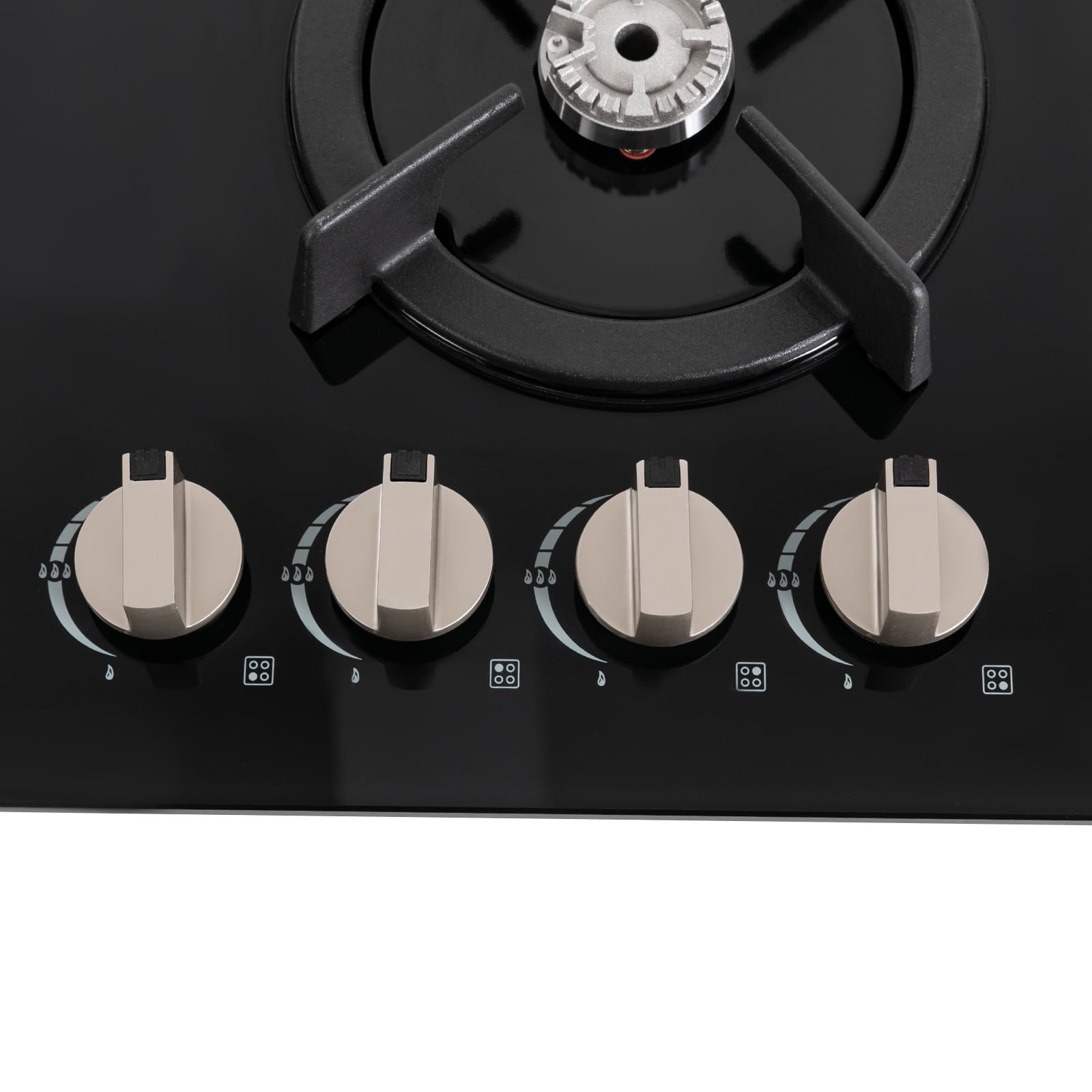 Gas Cooktop Stove Top 4 Burners NG/LPG Built-in Kitchen Gas Stove Tempered Glass