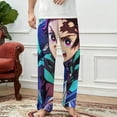 thumbnail image 4 of Demon Slayer Pajamas Pants 3D Printing Wide Leg PJ Pant Loungewear Casual Comfy Sleepwear Lounge Pants for Men WomenM, 4 of 9