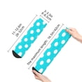 thumbnail image 2 of Goofa Aqua And White Polka Dot Pattern Non Slip Socks with Grips for Elderly, Crew Socks Yoga Hospital Socks Cushioned Sole Gripper Socks for Men Women, 2 of 5