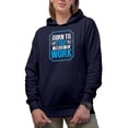 thumbnail image 2 of Born to Fish, Forced to Work , Fishing Lover, Navy Blue Hooded Sweatshirt or Hoodie, 2XL, 2 of 5